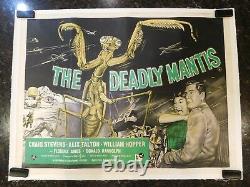 THE DEADLY MANTIS Original British Quad Movie Poster, 30 x 40, C8 Very Fine