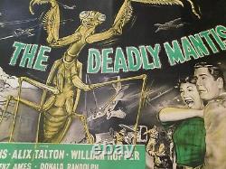 THE DEADLY MANTIS Original British Quad Movie Poster, 30 x 40, C8 Very Fine