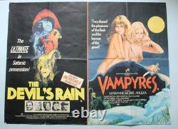 THE DEVILS RAIN / VAMPYRES DOUBLE BILL Vintage UK Quad Poster 1974