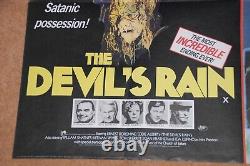 THE DEVIL'S RAIN / VAMPYRES (1975/4) V. RARE ORIG UK QUAD POSTER in FINE COND