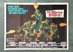 THE DIRTY DOZEN (1967) original UK quad movie poster-1st RELEASE- Marvin Bronson