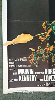 THE DIRTY DOZEN (1967) original UK quad movie poster-1st RELEASE- Marvin Bronson