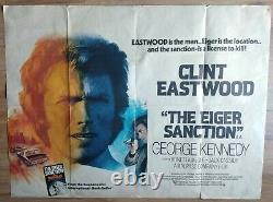THE EIGER SANCTION' (1975) Original UK Quad Movie Poster CLINT EASTWOOD
