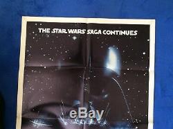 THE EMPIRE STRIKES BACK Original USA Quad Movie Poster Advance One Sheet