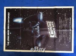 THE EMPIRE STRIKES BACK Original USA Quad Movie Poster Advance One Sheet