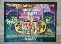 THE EVIL DEAD (1981) original UK quad movie poster -Bruce Campbell ZOMBIE Horror