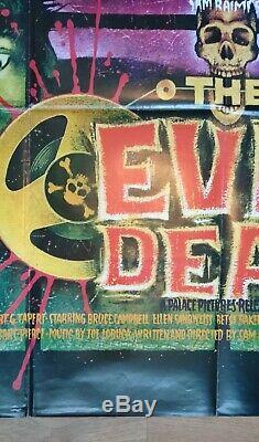 THE EVIL DEAD (1981) original UK quad movie poster -Bruce Campbell ZOMBIE Horror