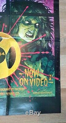 THE EVIL DEAD (1981) original UK quad movie poster -Bruce Campbell ZOMBIE Horror