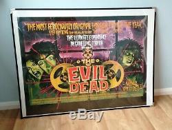 THE EVIL DEAD (1981) original UK quad movie poster -Bruce Campbell ZOMBIE Horror