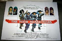 THE FOUR MUSKETEERS orig quad movie poster OLIVER REED/MICHAEL YORK/RAQUEL WELCH