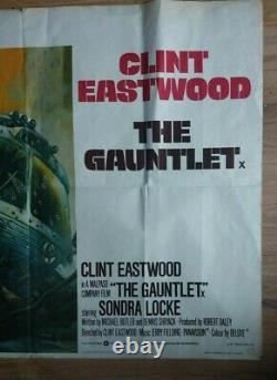 THE GAUNTLET -1977 Original UK Quad Movie Poster CLINT EASTWOOD FRANK FRAZETTA