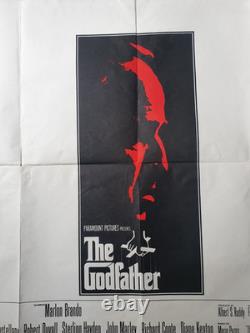 THE GODFATHER ORIGINAL FIRST RELEASE UK QUAD POSTER 30 x 40 MARLON BRANDO