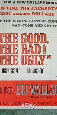 THE GOOD THE BAD AND THE UGLY (1966) original UK quad movie poster 1st release