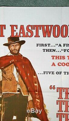 THE GOOD THE BAD AND THE UGLY (1966) original UK quad movie poster 1st release