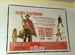 THE GOOD THE BAD AND THE UGLY (1966) original UK quad movie poster 1st release