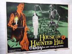 THE HOUSE ON THE HAUNTED HILL 1958 ORIGINAL POSTER UK QUAD 30x40 VINCENT PRICE