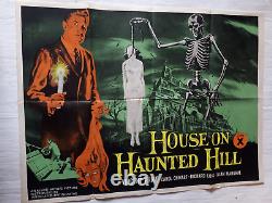 THE HOUSE ON THE HAUNTED HILL 1958 ORIGINAL POSTER UK QUAD 30x40 VINCENT PRICE