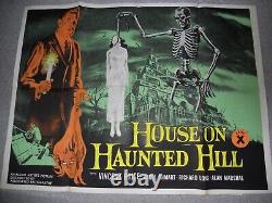 THE HOUSE ON THE HAUNTED HILL 1958 ORIGINAL POSTER UK QUAD 30x40 VINCENT PRICE