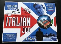 THE ITALIAN JOB signed mini poster MICHAEL CAINE autograph original quad style