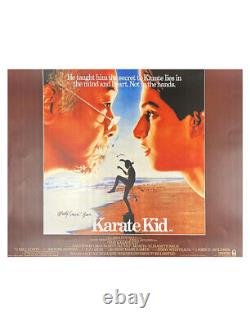 THE KARATE KID Huge poster signed by Martin Kove 1984 QUAD
