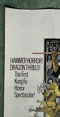 THE LEGEND OF THE 7 GOLDEN VAMPIRES (1974) original UK quad movie poster -HAMMER