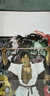 THE LEGEND OF THE 7 GOLDEN VAMPIRES (1974) original UK quad movie poster -HAMMER