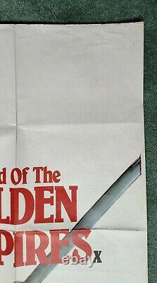 THE LEGEND OF THE 7 GOLDEN VAMPIRES (1974) original UK quad movie poster -HAMMER