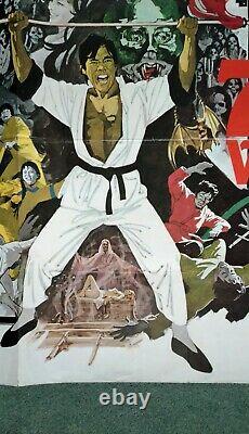 THE LEGEND OF THE 7 GOLDEN VAMPIRES (1974) original UK quad movie poster -HAMMER