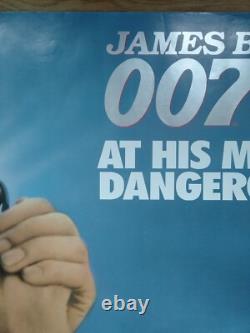 THE LIVING DAYLIGHTS (1987) original rare rolled UK teaser QUAD POSTER -Bond 007