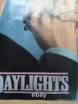 THE LIVING DAYLIGHTS (1987) original rare rolled UK teaser QUAD POSTER -Bond 007