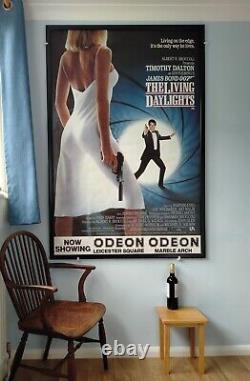 THE LIVING DAYLIGHTS v. Rare orig London West End 40x60 double quad poster 007