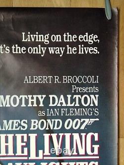 THE LIVING DAYLIGHTS v. Rare orig London West End 40x60 double quad poster 007