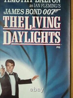 THE LIVING DAYLIGHTS v. Rare orig London West End 40x60 double quad poster 007