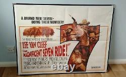 THE MAGNIFICENT SEVEN RIDE (1972) original UK quad movie poster Lee Van Cleef