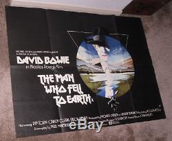 THE MAN WHO FELL TO EARTH original 1976 U. K. Quad 30x40 movie poster DAVID BOWIE