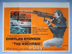 THE MECHANIC (1972) original UK quad poster Michael Winner Charles Bronson