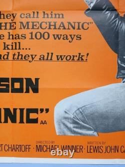 THE MECHANIC (1972) original UK quad poster Michael Winner Charles Bronson