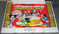 THE MICKEY MOUSE ANNIVERSARY SHOW orig 1968 quad movie poster DONALD DUCK/GOOFY