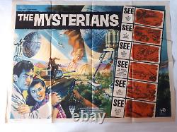 THE MYSTERIANS 1957 ORIGINAL UK QUAD POSTER 30x40 TOHO RKO Mogera