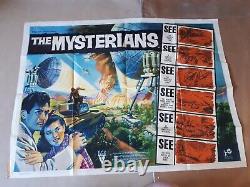 THE MYSTERIANS 1957 ORIGINAL UK QUAD POSTER 30x40 TOHO RKO Mogera