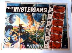 THE MYSTERIANS 1957 ORIGINAL UK QUAD POSTER 30x40 TOHO RKO Mogera