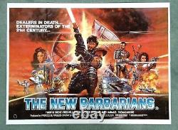 THE NEW BARBARIANS (1983) original UK cinema quad movie poster post apocalypse