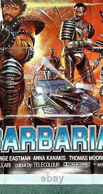 THE NEW BARBARIANS (1983) original UK cinema quad movie poster post apocalypse