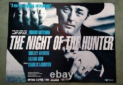 THE NIGHT OF THE HUNTER (1955) (BFI 1999RR) original UK quad movie poster