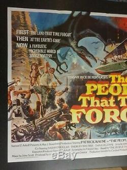 THE PEOPLE THAT TIME FORGOT Original Cinema UK Quad Movie POSTER 1977