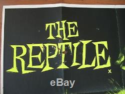 THE REPTILE (1966) Original UK Quad Poster, Fair Condition, HAMMER HORROR