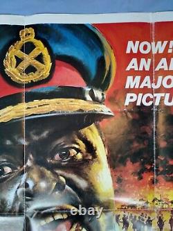 THE RISE AND FALL OF IDI AMIN (1981) original quad movie poster Chantrell art