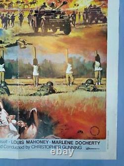 THE RISE AND FALL OF IDI AMIN (1981) original quad movie poster Chantrell art