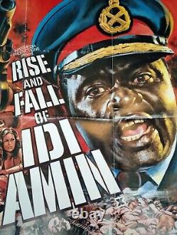 THE RISE AND FALL OF IDI AMIN (1981) original quad movie poster Chantrell art