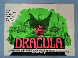 THE SATANIC RITES OF DRACULA (1973) original UK quad movie poster HAMMER HORROR